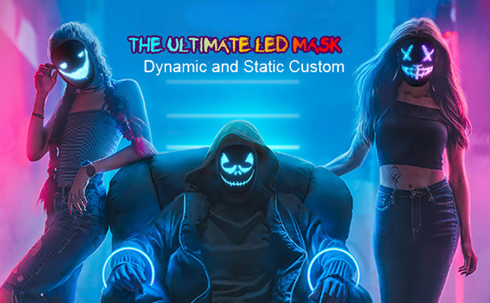 Programmable LED Halloween Mask with Gesture Control