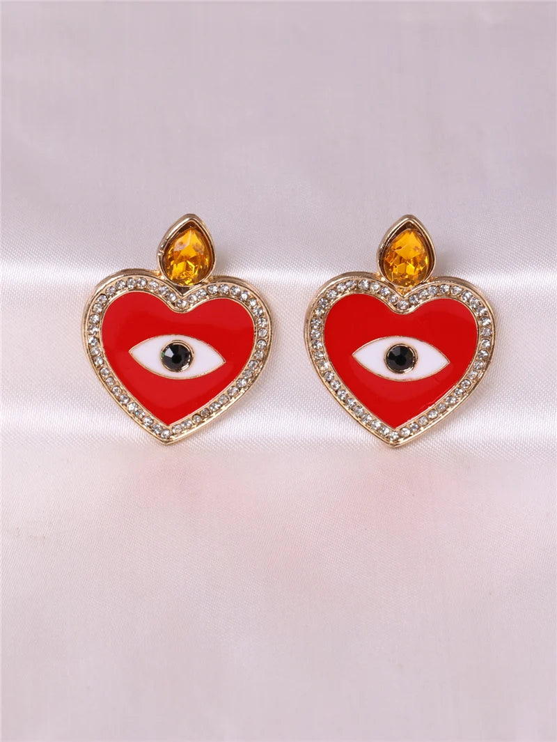 Shape Evil Eye Drop Earrings Halloween