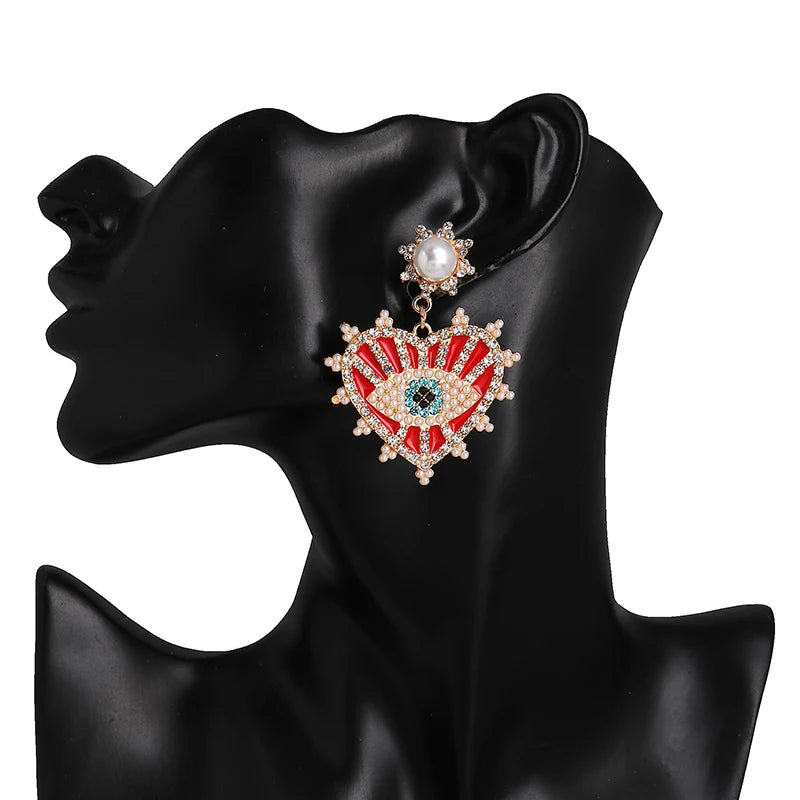 Shape Evil Eye Drop Earrings Halloween
