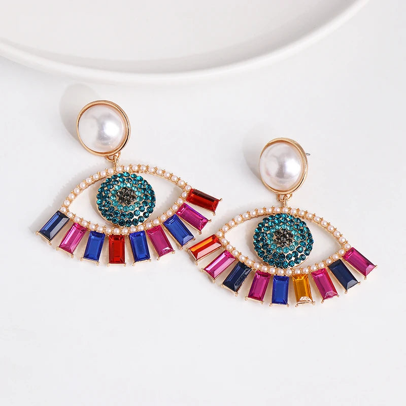 Shape Evil Eye Drop Earrings Halloween