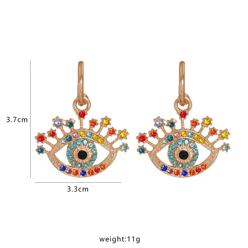 Shape Evil Eye Drop Earrings Halloween