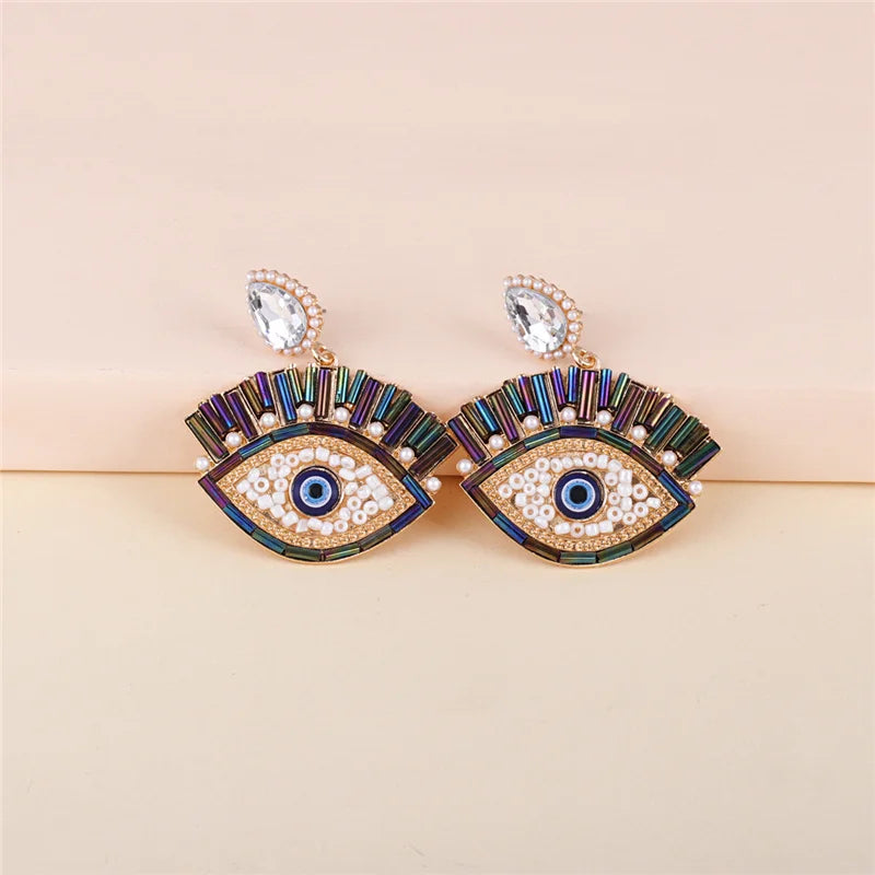 Shape Evil Eye Drop Earrings Halloween