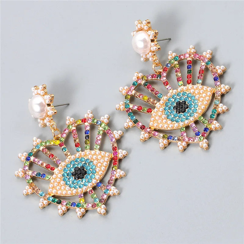 Shape Evil Eye Drop Earrings Halloween