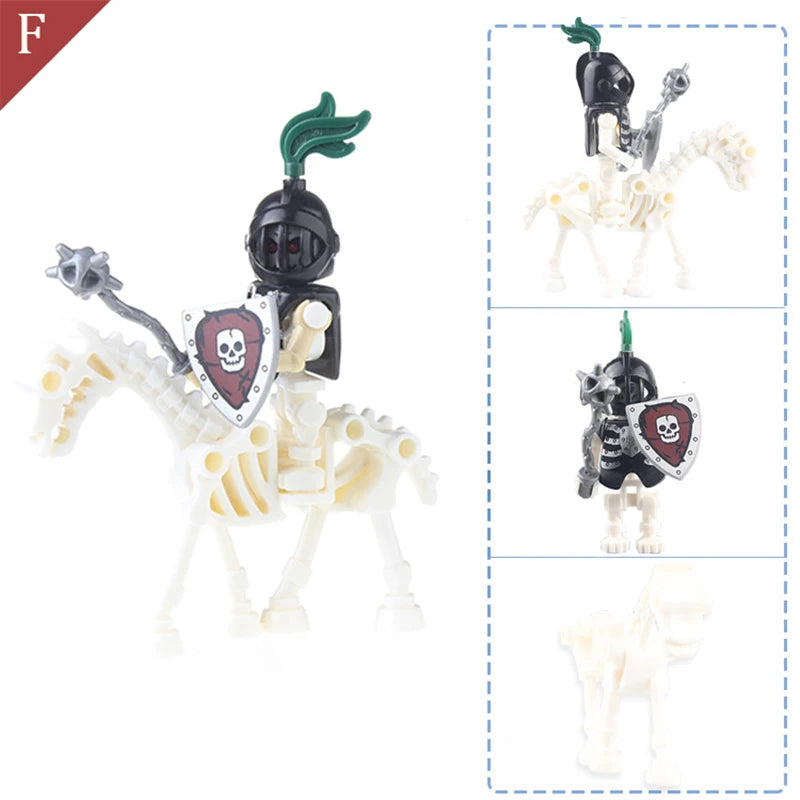 Skeleton Medieval Castle Knight Warriors Building Toy