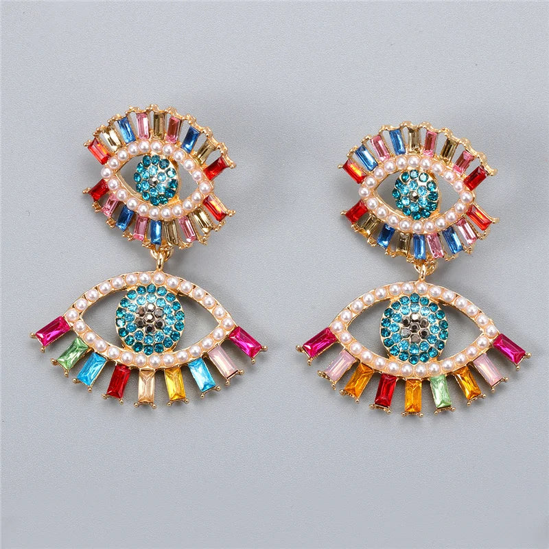 Shape Evil Eye Drop Earrings Halloween