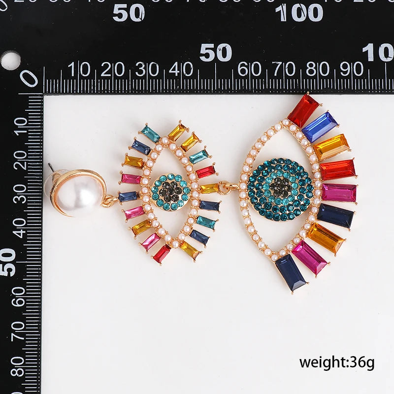 Shape Evil Eye Drop Earrings Halloween