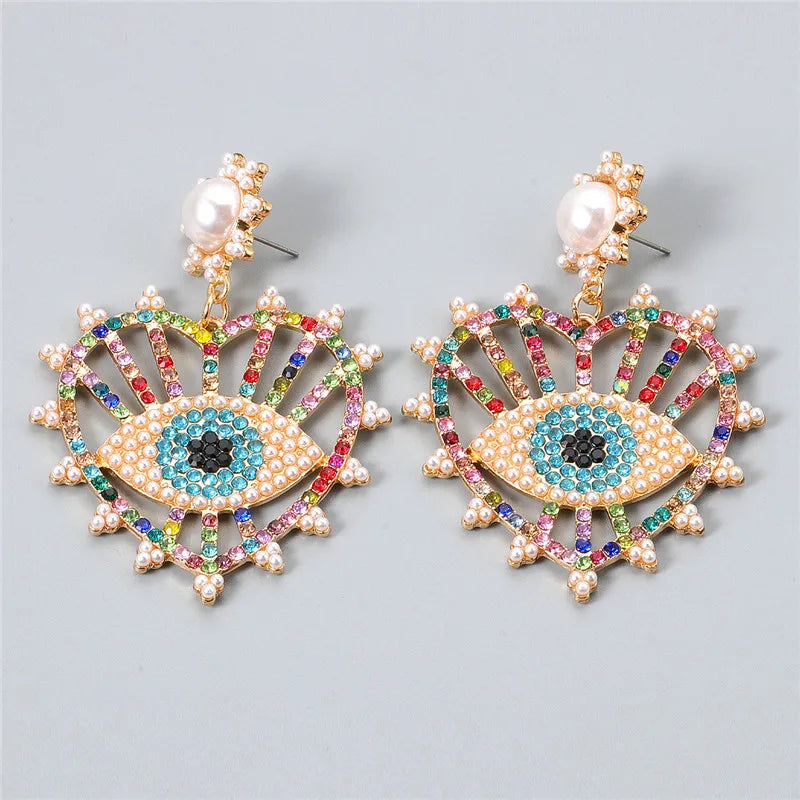 Shape Evil Eye Drop Earrings Halloween