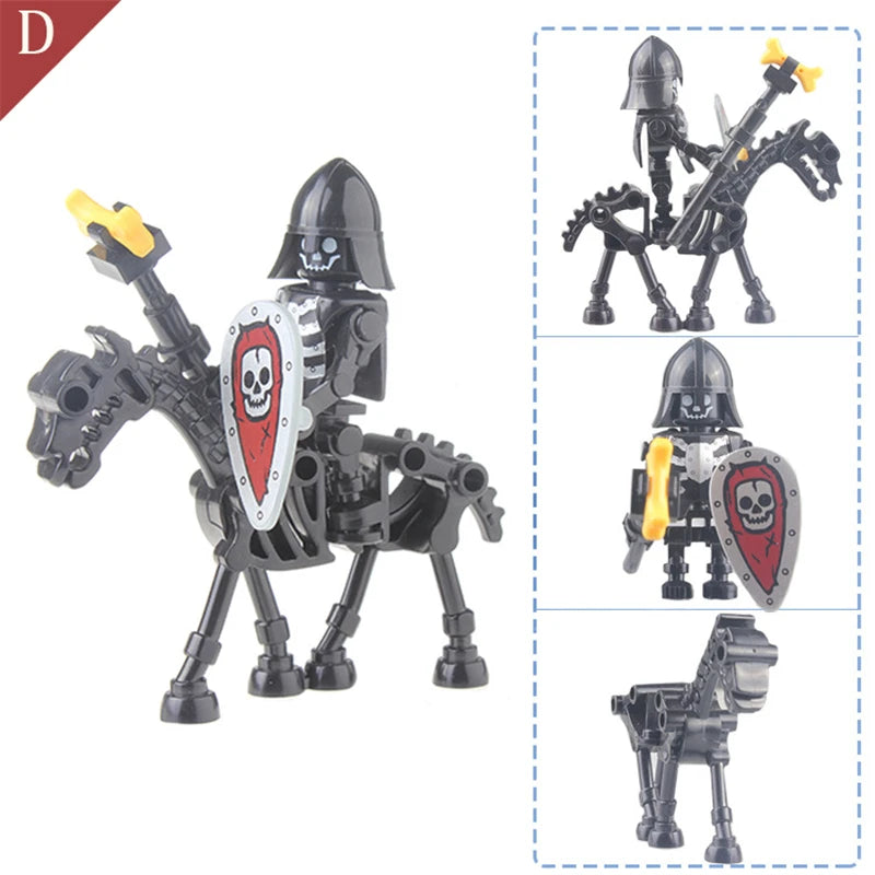 Skeleton Medieval Castle Knight Warriors Building Toy