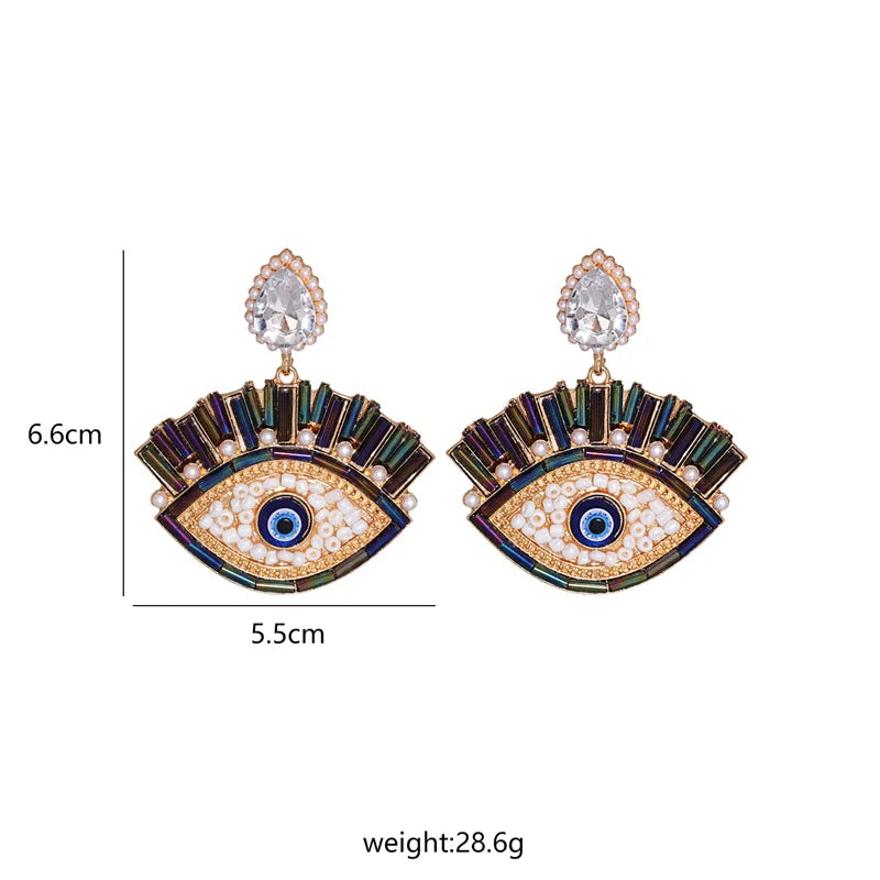 Shape Evil Eye Drop Earrings Halloween
