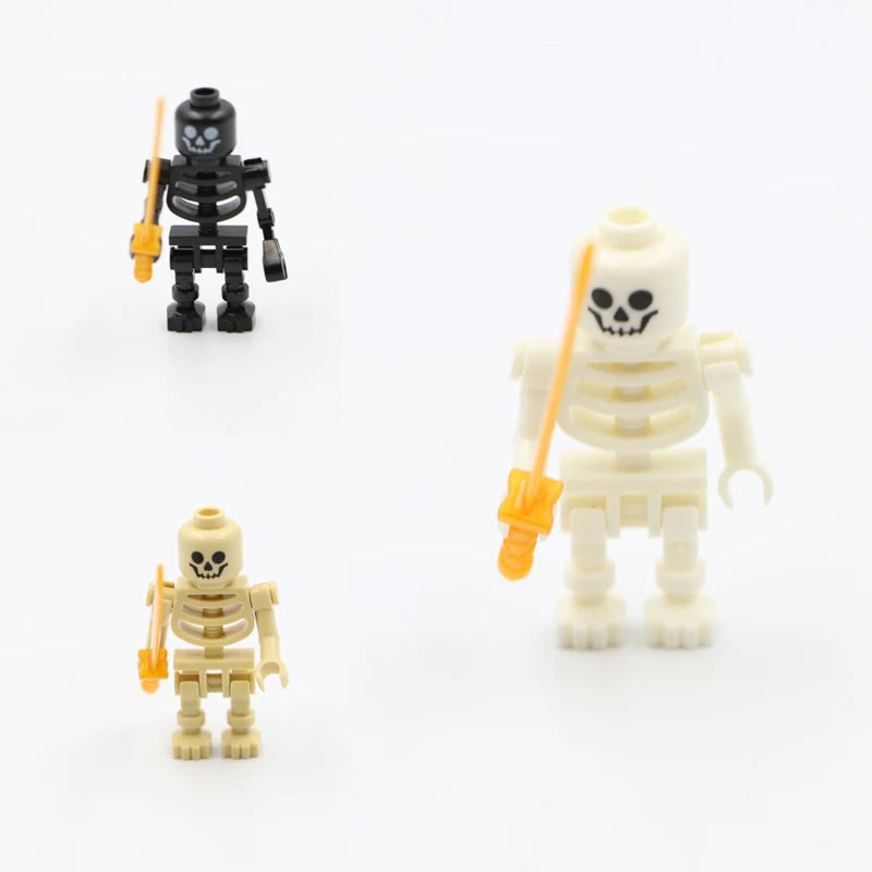 Skeleton Medieval Castle Knight Warriors Building Toy