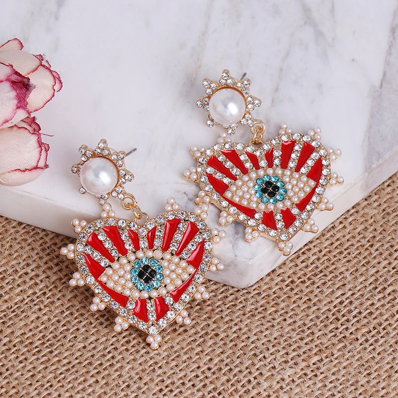 Shape Evil Eye Drop Earrings Halloween