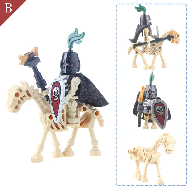 Skeleton Medieval Castle Knight Warriors Building Toy