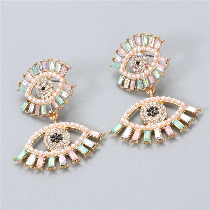 Shape Evil Eye Drop Earrings Halloween