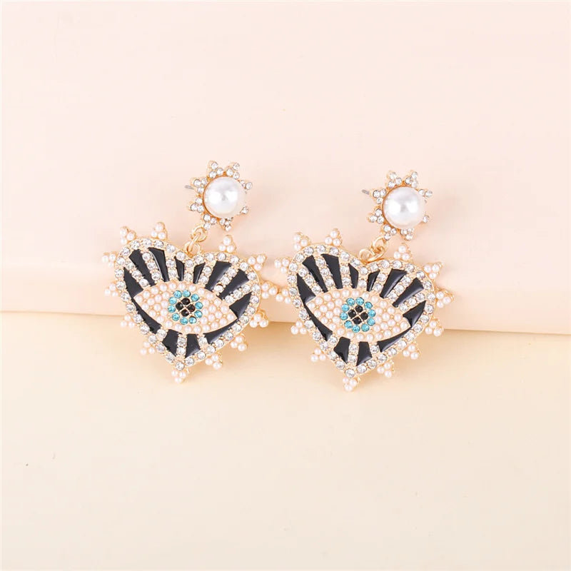 Shape Evil Eye Drop Earrings Halloween