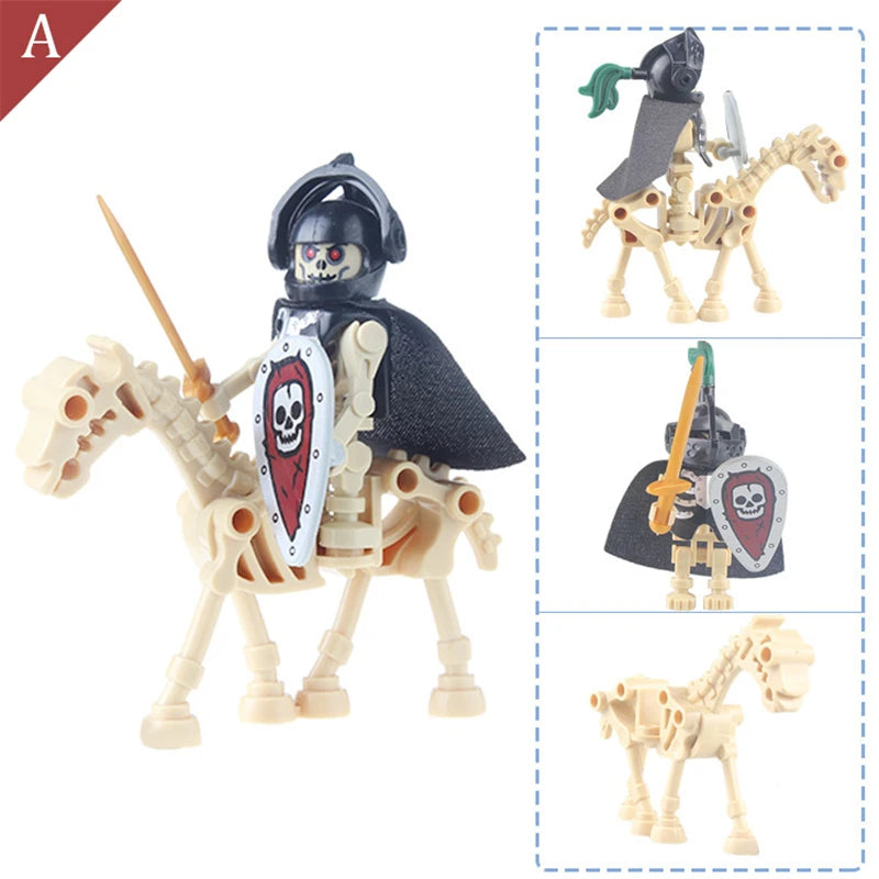 Skeleton Medieval Castle Knight Warriors Building Toy