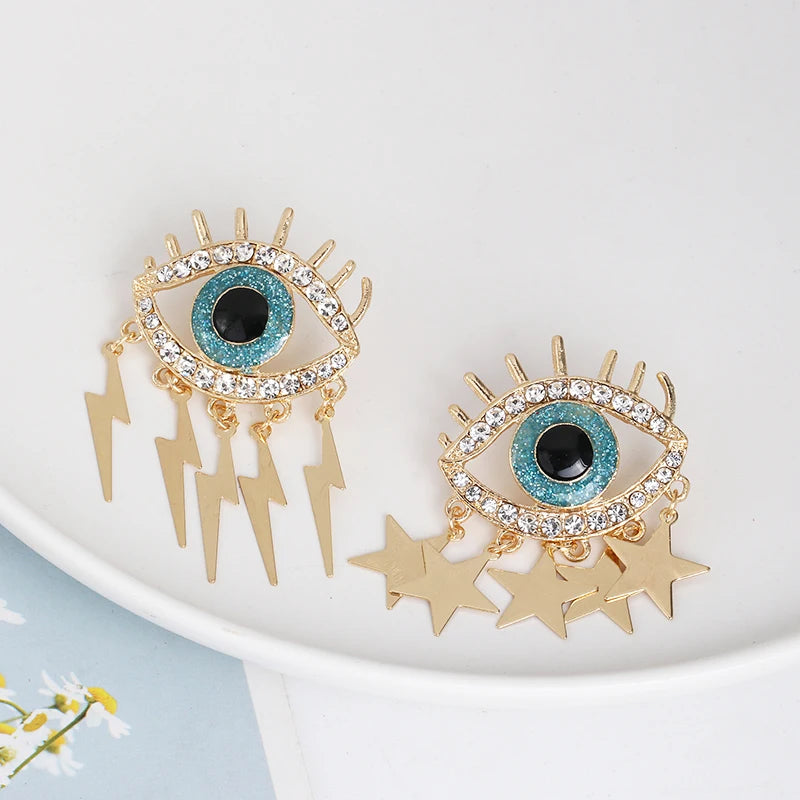Shape Evil Eye Drop Earrings Halloween