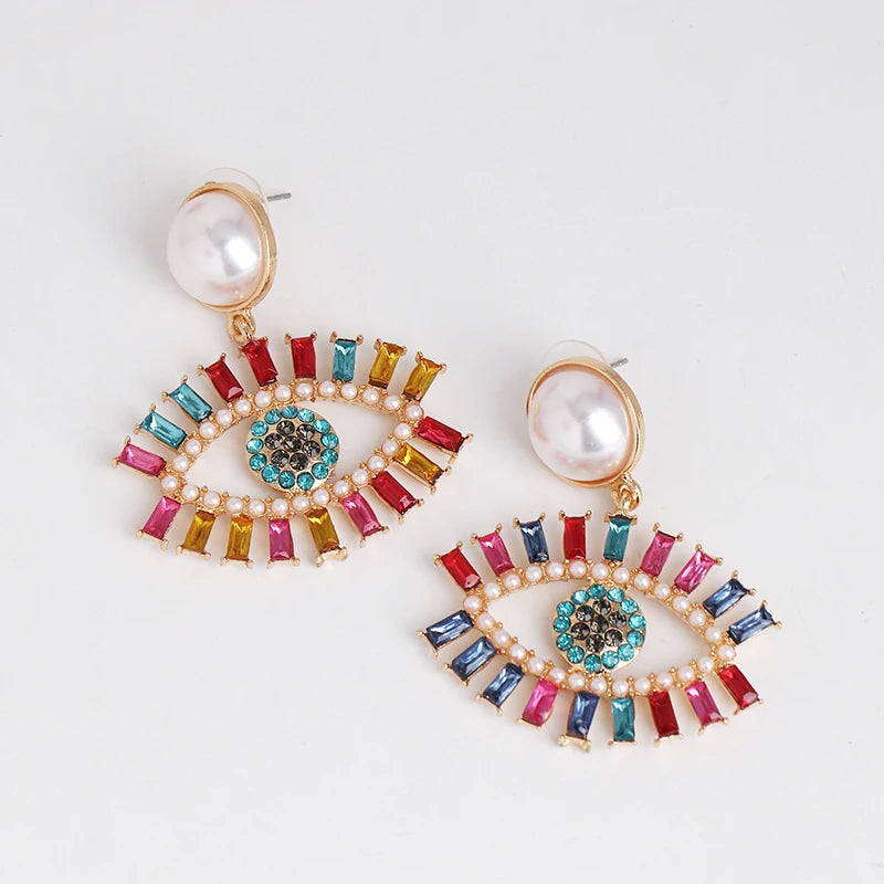 Shape Evil Eye Drop Earrings Halloween