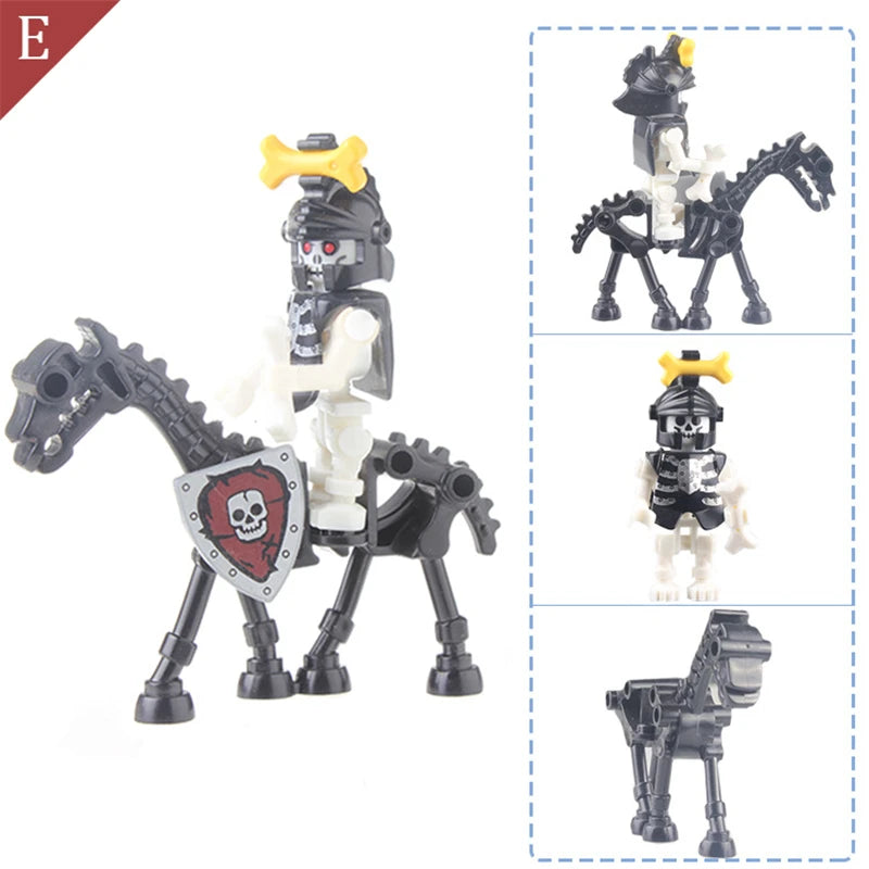 Skeleton Medieval Castle Knight Warriors Building Toy