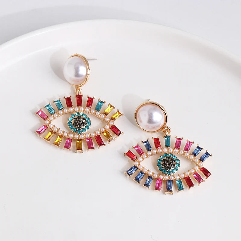 Shape Evil Eye Drop Earrings Halloween
