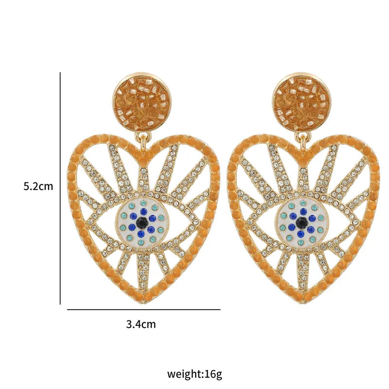 Shape Evil Eye Drop Earrings Halloween