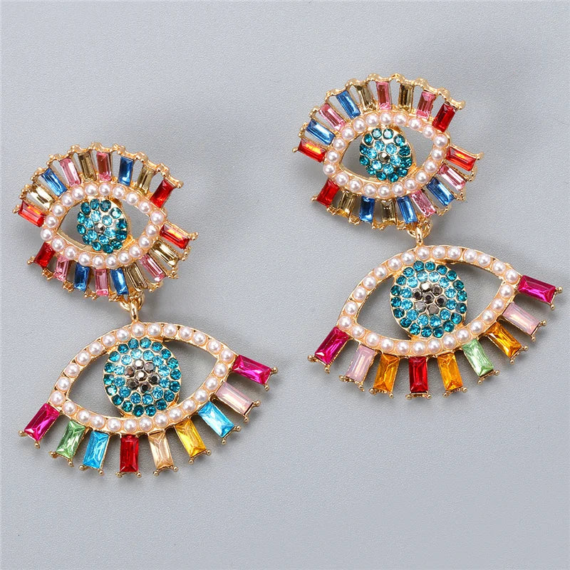 Shape Evil Eye Drop Earrings Halloween
