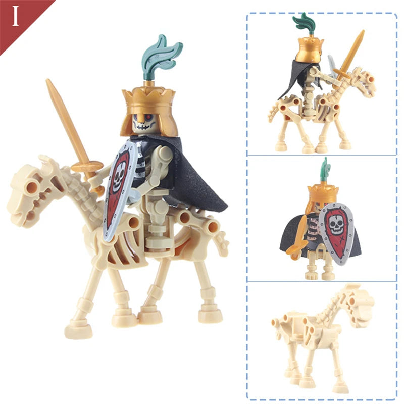 Skeleton Medieval Castle Knight Warriors Building Toy
