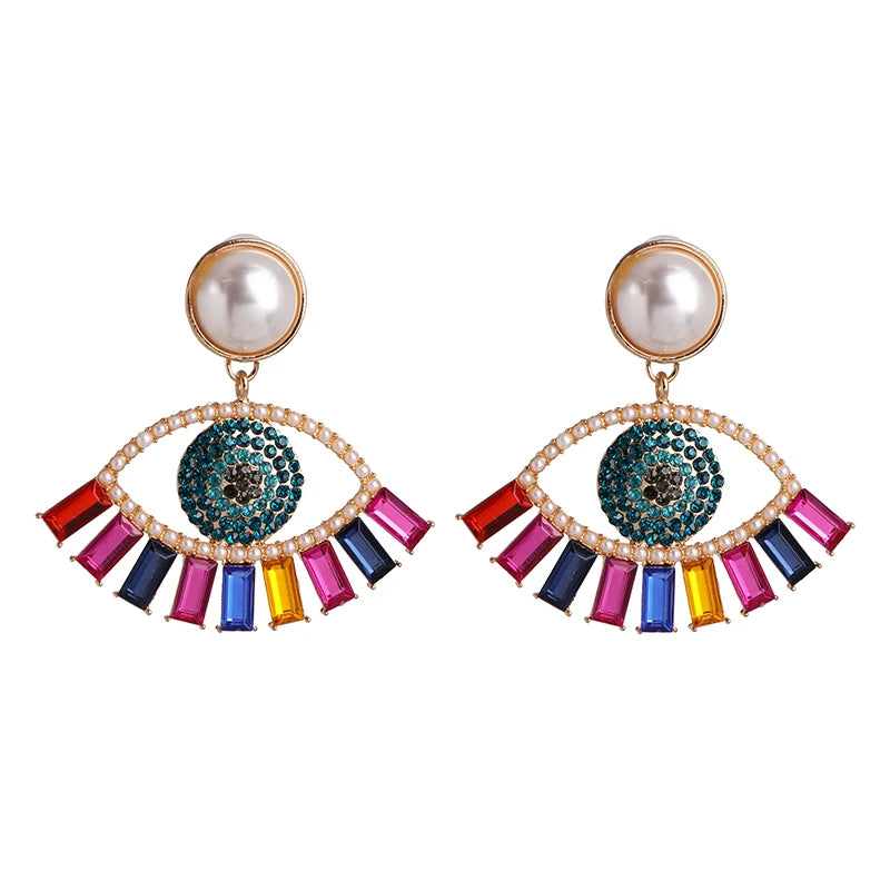 Shape Evil Eye Drop Earrings Halloween