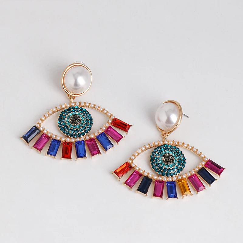 Shape Evil Eye Drop Earrings Halloween
