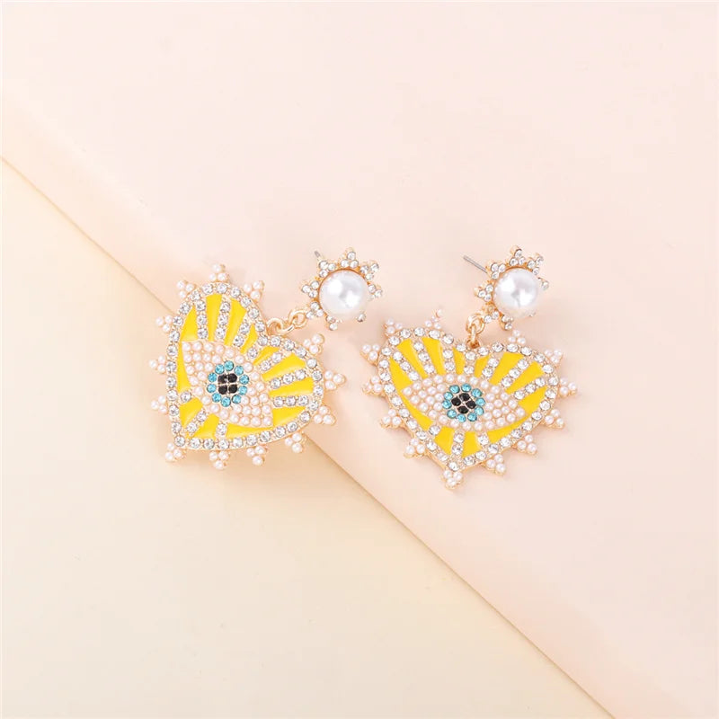 Shape Evil Eye Drop Earrings Halloween