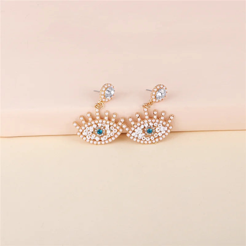Shape Evil Eye Drop Earrings Halloween