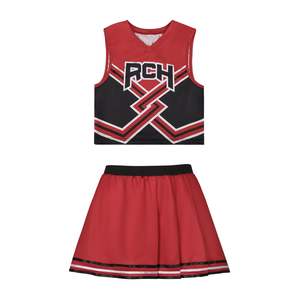 Cheerleader Cosplay RCH Printed Top and Skirt