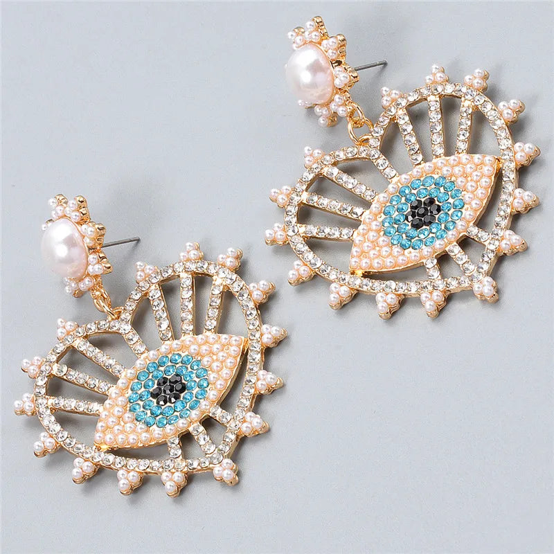 Shape Evil Eye Drop Earrings Halloween