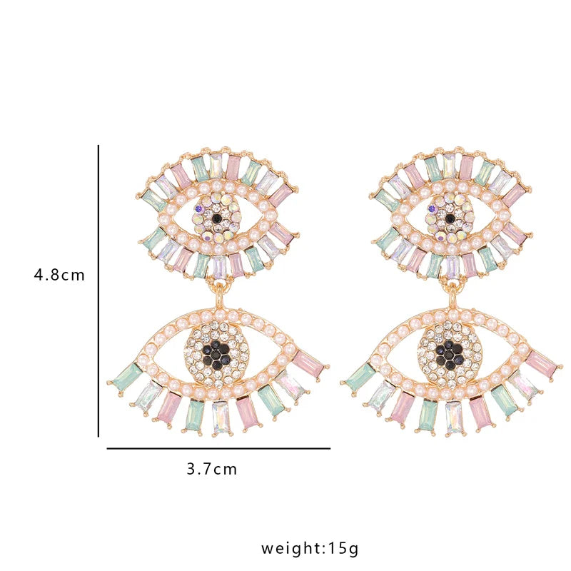 Shape Evil Eye Drop Earrings Halloween