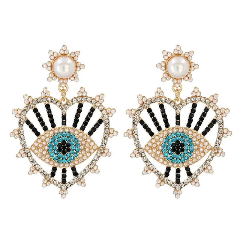 Shape Evil Eye Drop Earrings Halloween