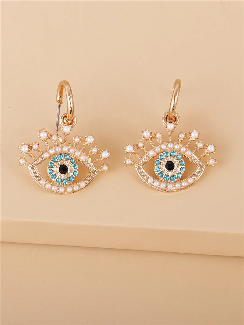Shape Evil Eye Drop Earrings Halloween