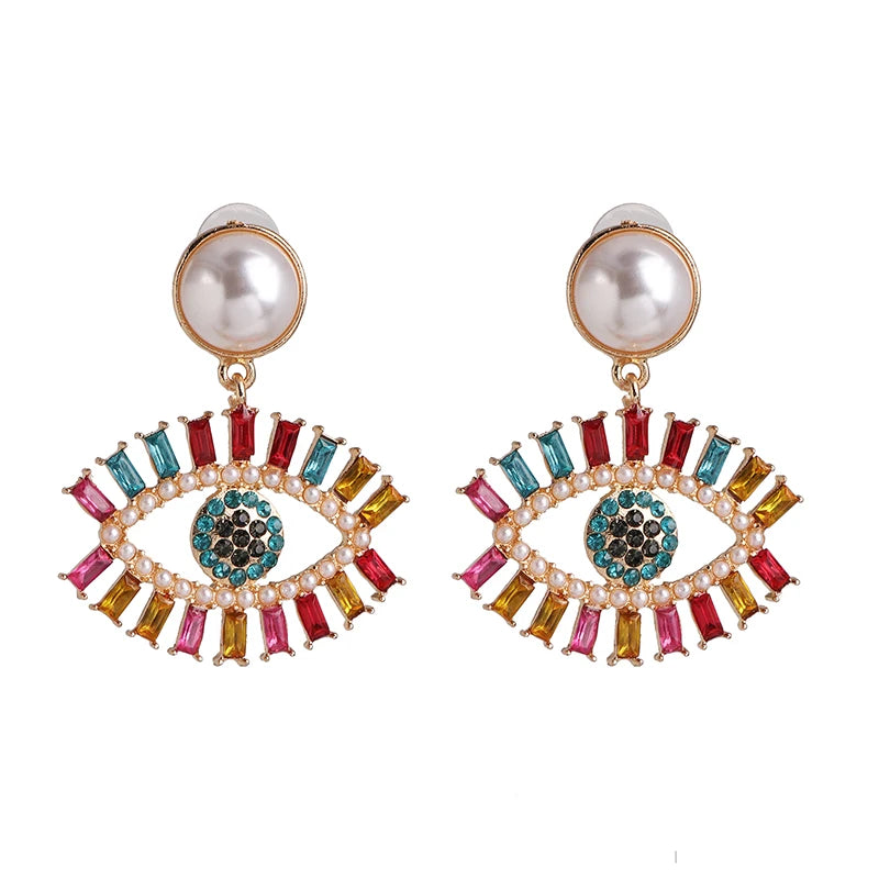 Shape Evil Eye Drop Earrings Halloween