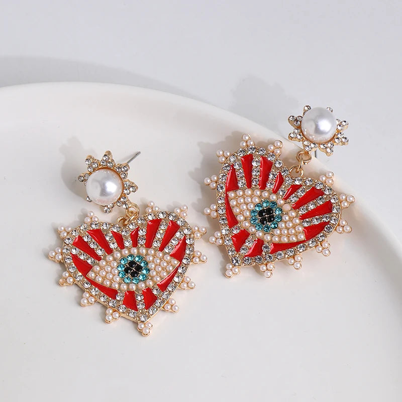 Shape Evil Eye Drop Earrings Halloween