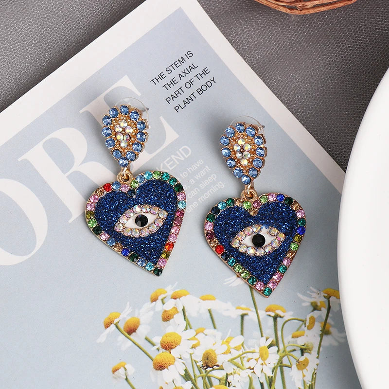 Shape Evil Eye Drop Earrings Halloween