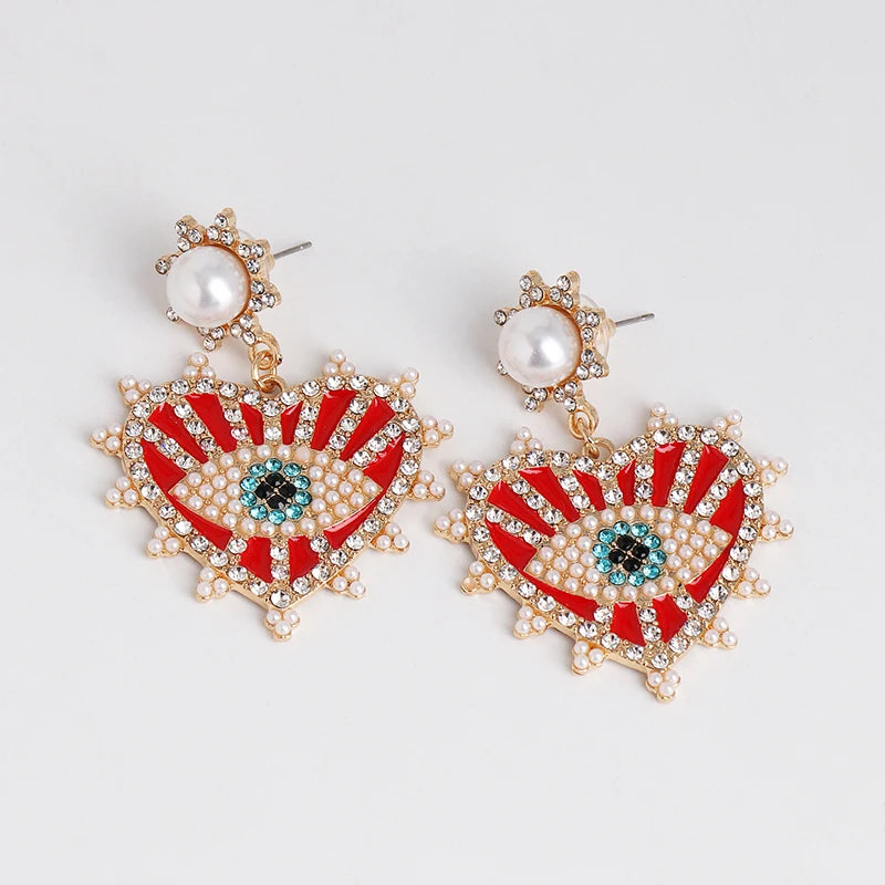 Shape Evil Eye Drop Earrings Halloween