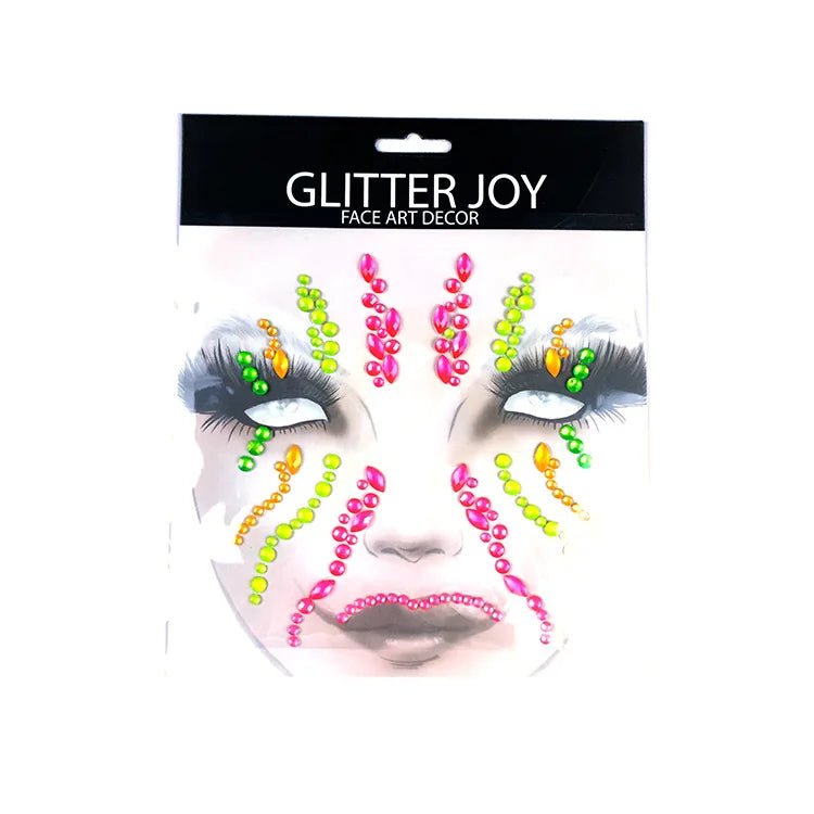 Halloween Series 3D Spider Terror Face Crystal Stickers