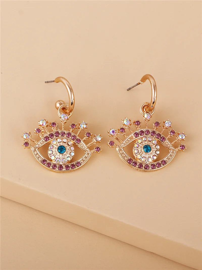 Shape Evil Eye Drop Earrings Halloween