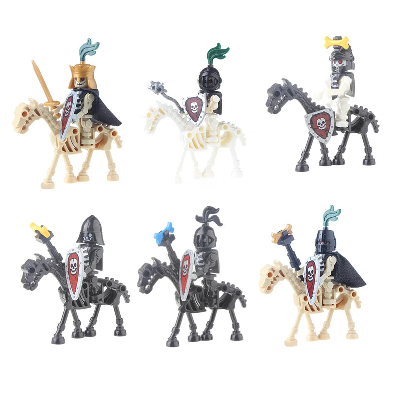 Skeleton Medieval Castle Knight Warriors Building Toy