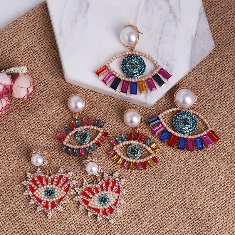 Shape Evil Eye Drop Earrings Halloween