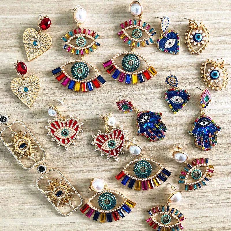 Shape Evil Eye Drop Earrings Halloween