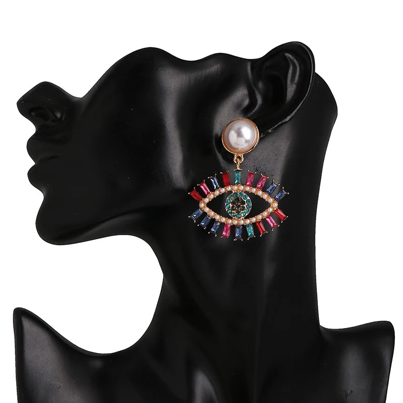 Shape Evil Eye Drop Earrings Halloween