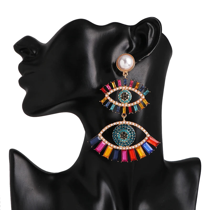 Shape Evil Eye Drop Earrings Halloween