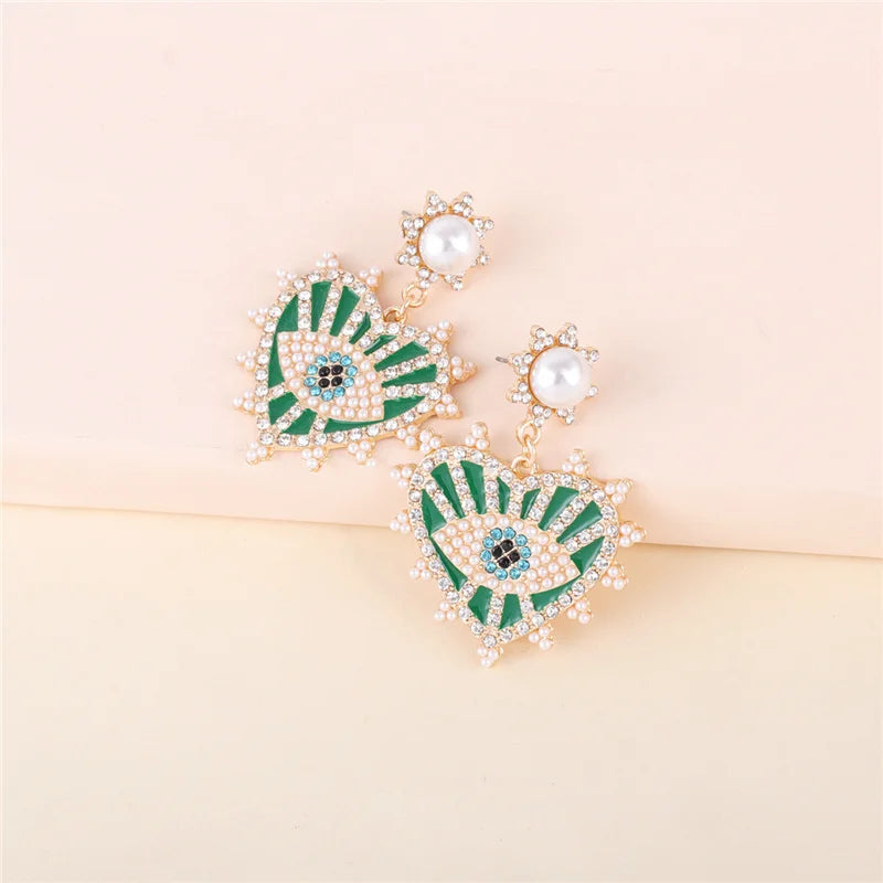 Shape Evil Eye Drop Earrings Halloween