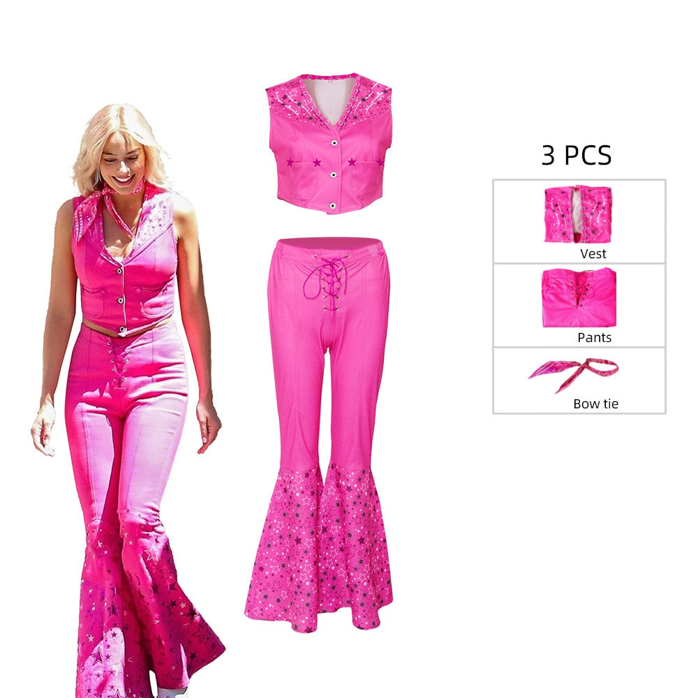Margot Robbie's Barbie Cosplay Pink Beach Party