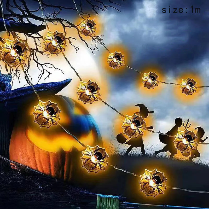 Halloween Pumpkin Bat Spider Light Strings