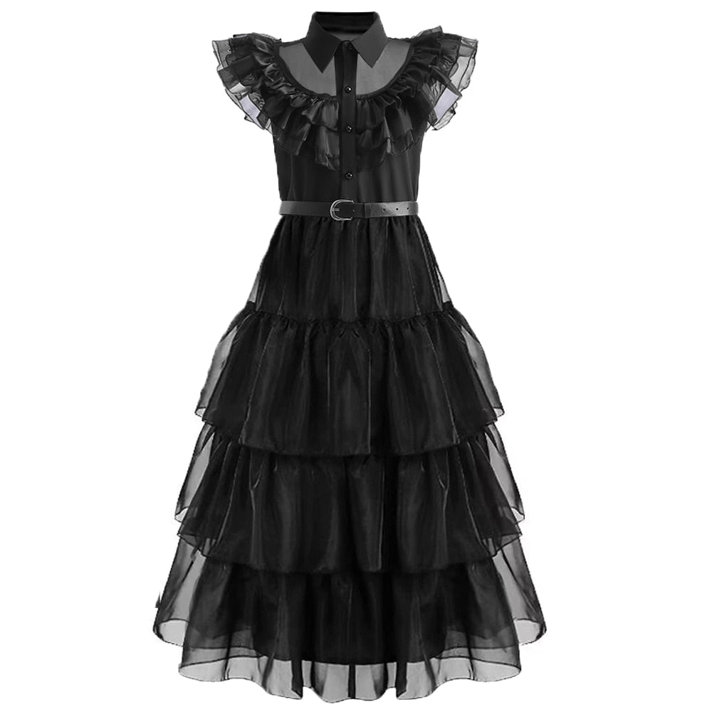 Wednesday Addams Cosplay Costume for Teens